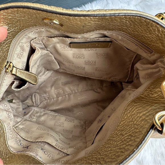 Michael Kors Gold Selma convertible Women's Satchel Bag - Picture 9 of 10